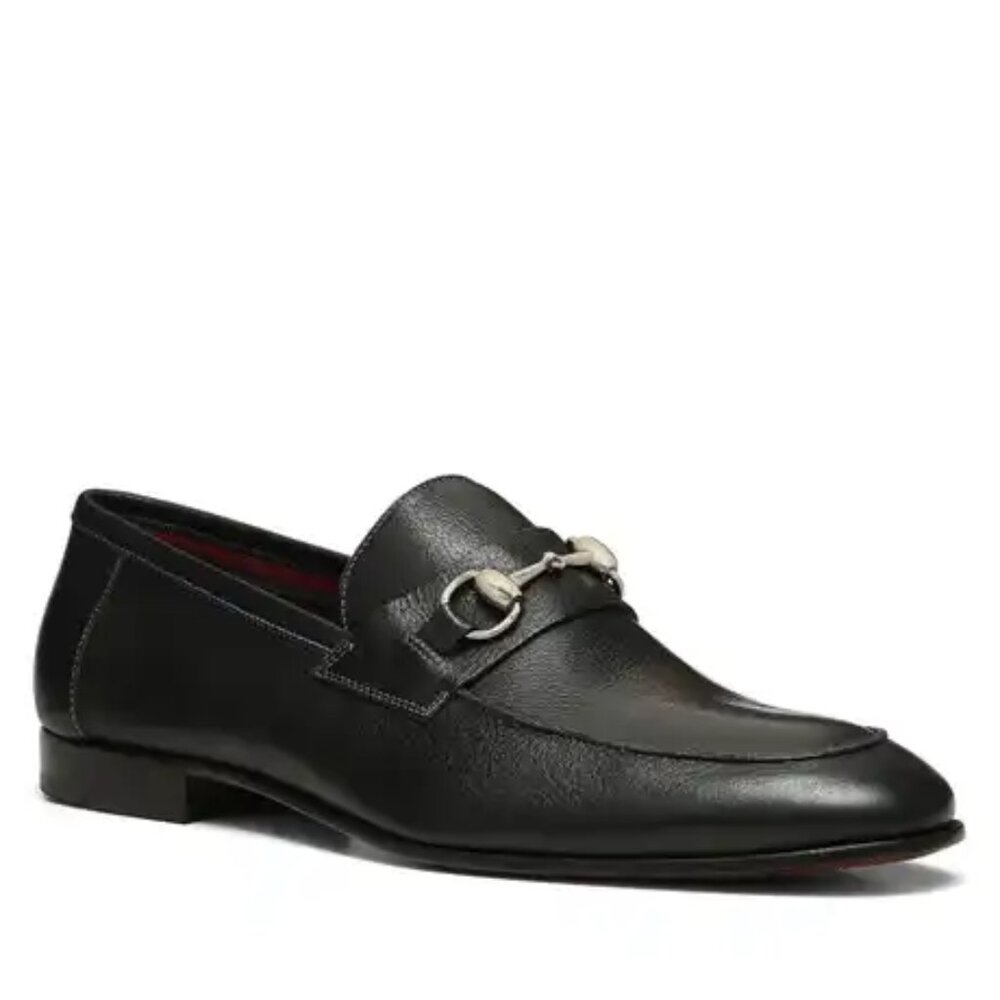 Men's Black Leather Loafers